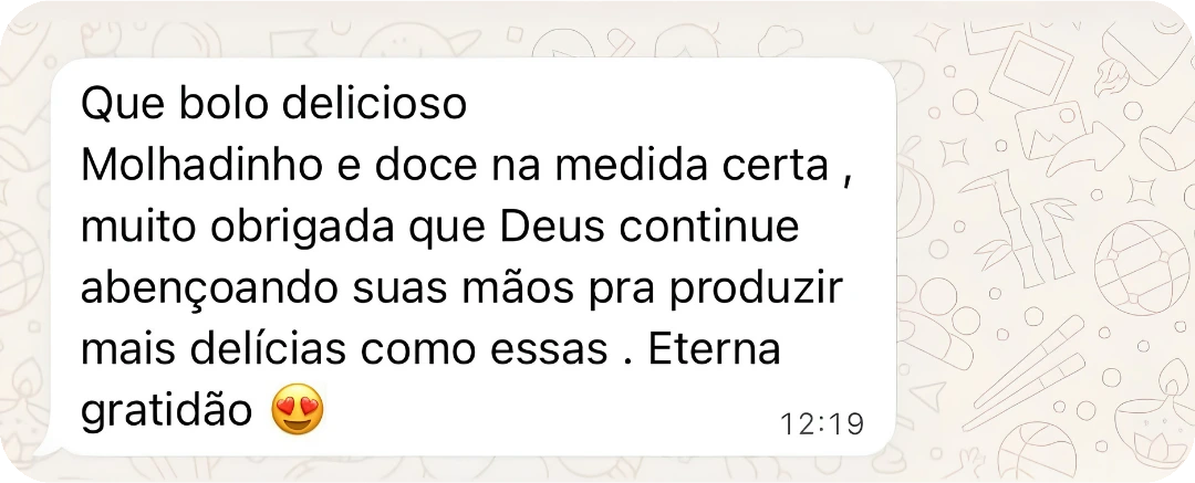 Feedback real de cliente LK Doceria 9